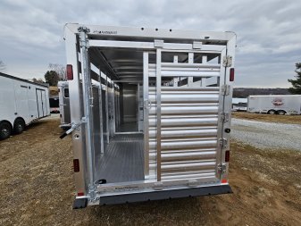 New 2025 Featherlite Trailers (8107) 6'7"X16' Stock / Stock Combo Trailer