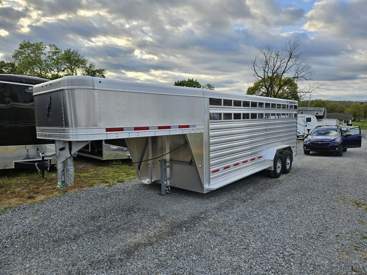 New 2025 FEATHERLITE TRAILERS 8127 7x20 Stock / Stock Combo Trailer