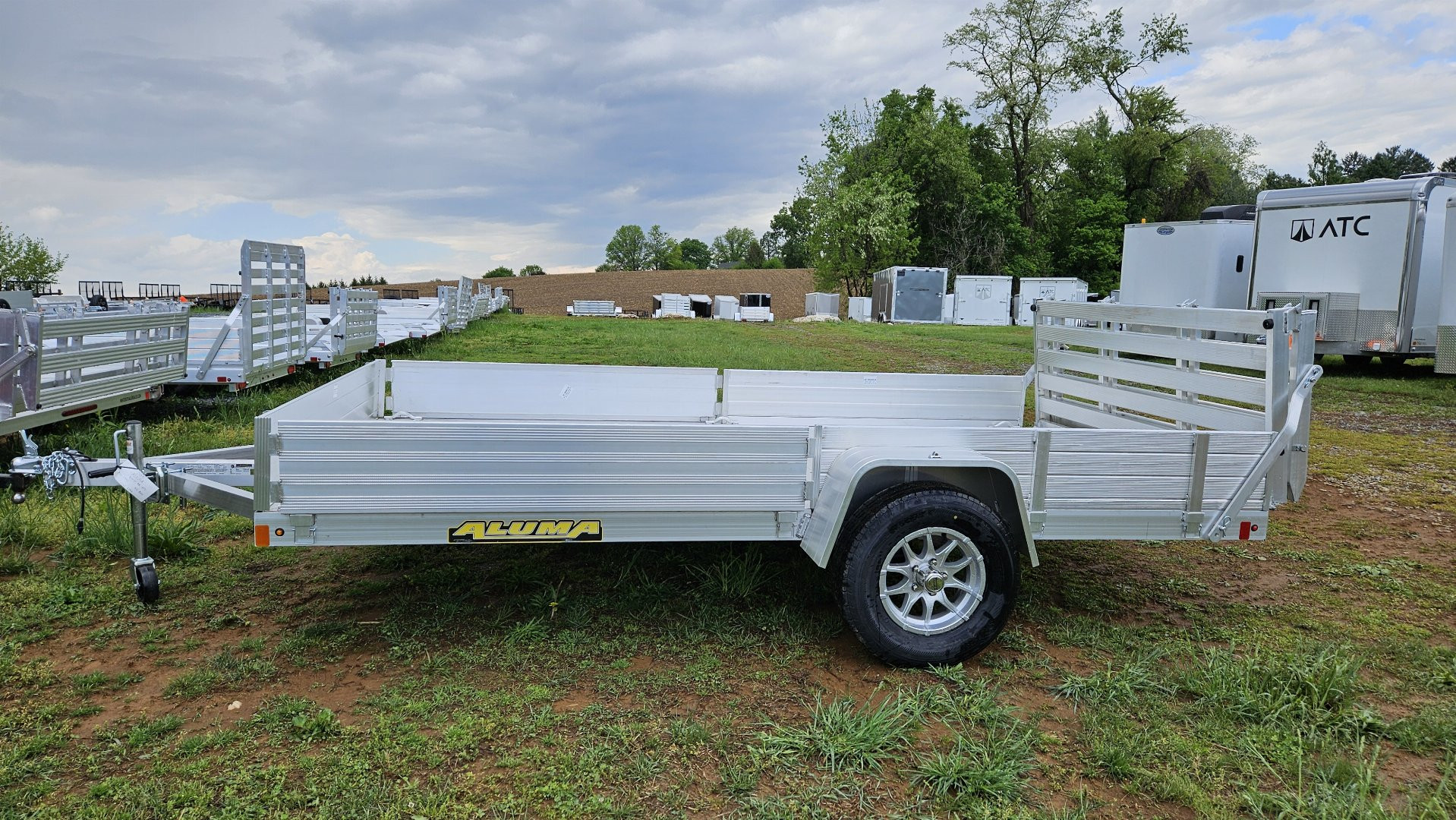 New 2025 ALUMA 81"X12S-R-BT-SR Utility Trailer