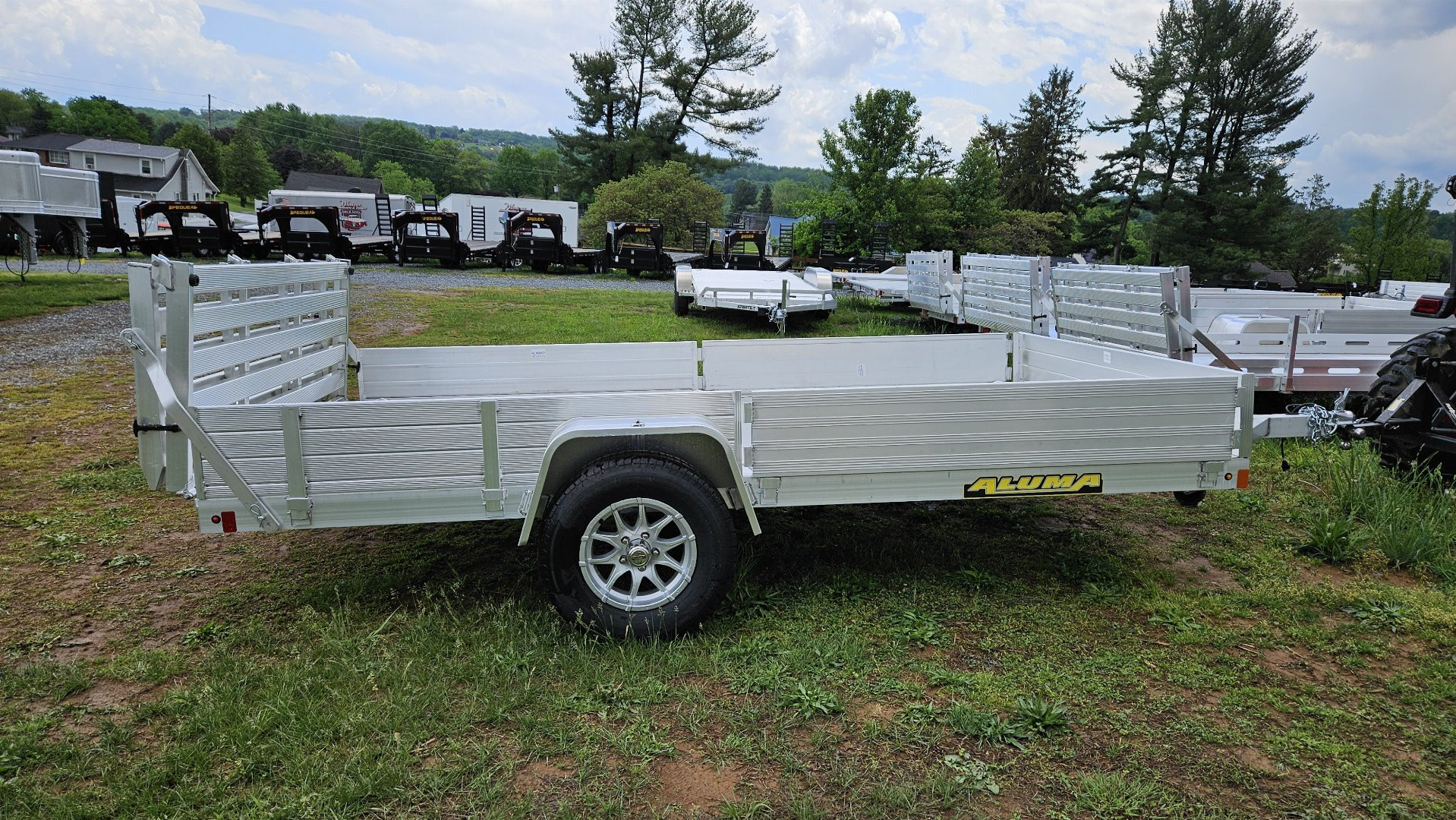 New 2025 ALUMA 81"X12S-R-BT-SR Utility Trailer