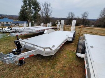 New 2024 Aluma 82x18 SKID STEER Equipment Trailer