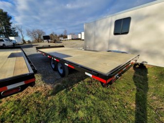 New 2024 PEQUEA HD DECKOVER 24' FLAT Deckover Trailer
