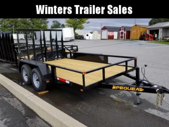 New 2023 PEQUEA 80X12TA Utility Trailer