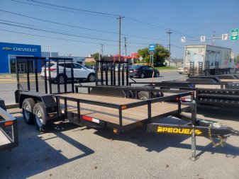 New 2023 PEQUEA 80X16TA Utility Trailer