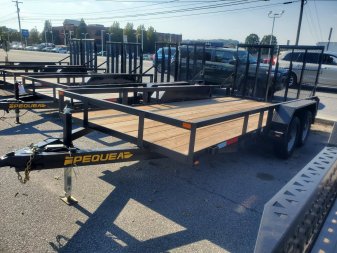 New 2023 PEQUEA 80X16TA Utility Trailer