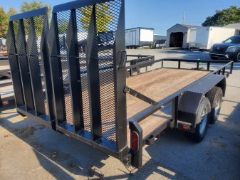 New 2023 PEQUEA 80X16TA Utility Trailer