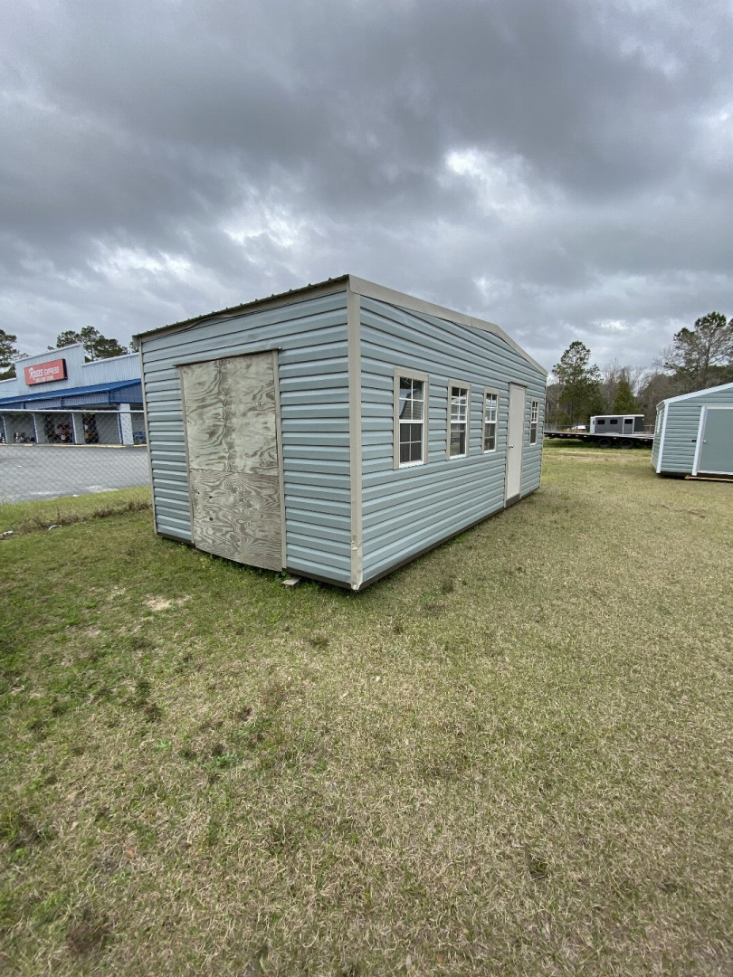 Used USED: 2021 Lark 12x24 - ECONO-MULTI DOOR Steel Frame Shed, Call For Price. (SOLD)
