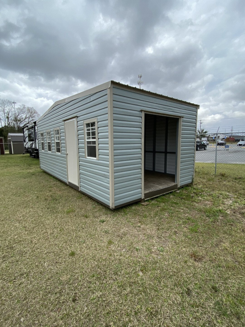 Used USED: 2021 Lark 12x24 - ECONO-MULTI DOOR Steel Frame Shed, Call For Price. (SOLD)