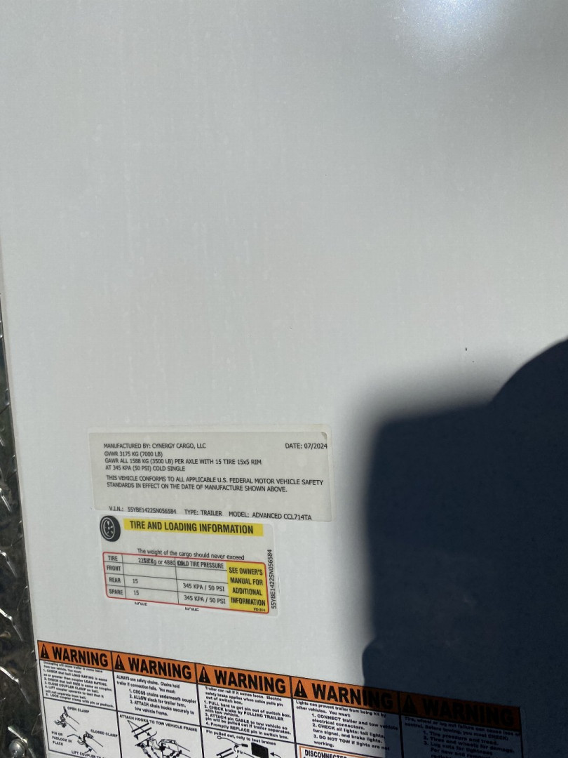 Used USED: 2024 Cynergy Cargo 7X14TA - Cargo / Enclosed Trailer, Call For Price