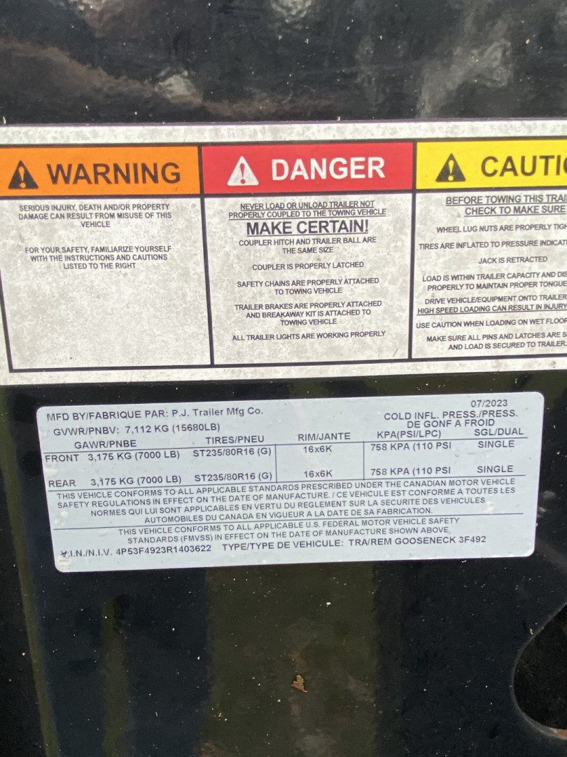 Used USED: 2023 PJ Trailers 8.5x30TA - Gooseneck, Call For Price