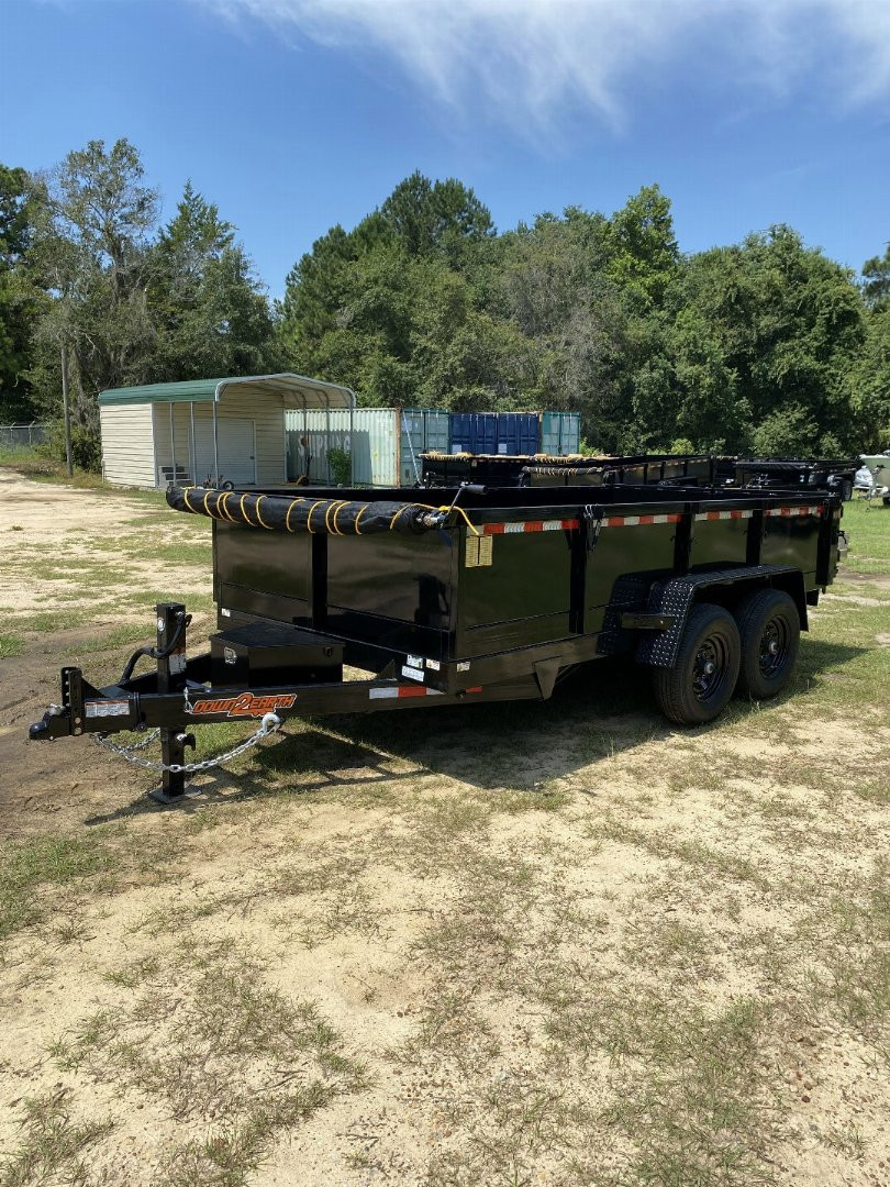 New 2023 DOWN 2 EARTH TRAILERS  7X14X2TA - DUMP 14K DUAL RAM Dump Trailer