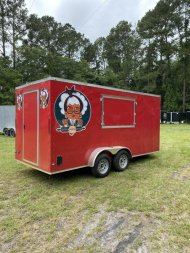 Used USED: 2022 South Georgia 7x16 TA Concession Cargo / Enclosed Trailer Call For Price