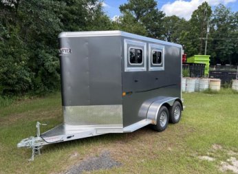 New 2022 Frontier STRIDER 2 HORSE SLANT Horse Trailer ALL ALUMINUM