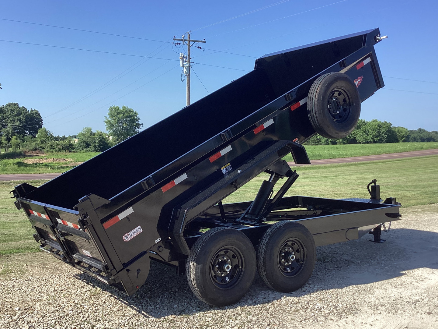 New 2025 H&H 83x14 Bumper Pull Industrial Dump Trailer, 14K