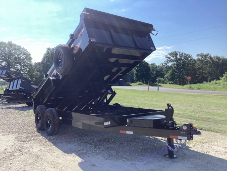 New 2025 H&H 83x14 Bumper Pull Industrial Dump Trailer, 14K