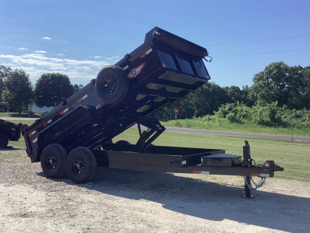 New 2025 H&H 83x14 Bumper Pull Industrial Dump Trailer, 14K