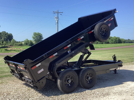 New 2025 H&H 83x14 Bumper Pull Industrial Dump Trailer, 14K