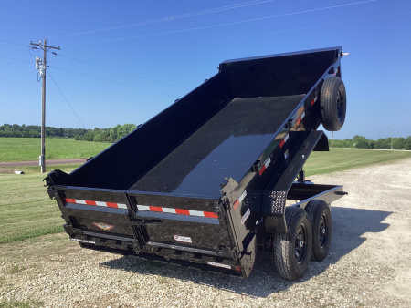 New 2025 H&H 83x14 Bumper Pull Industrial Dump Trailer, 14K