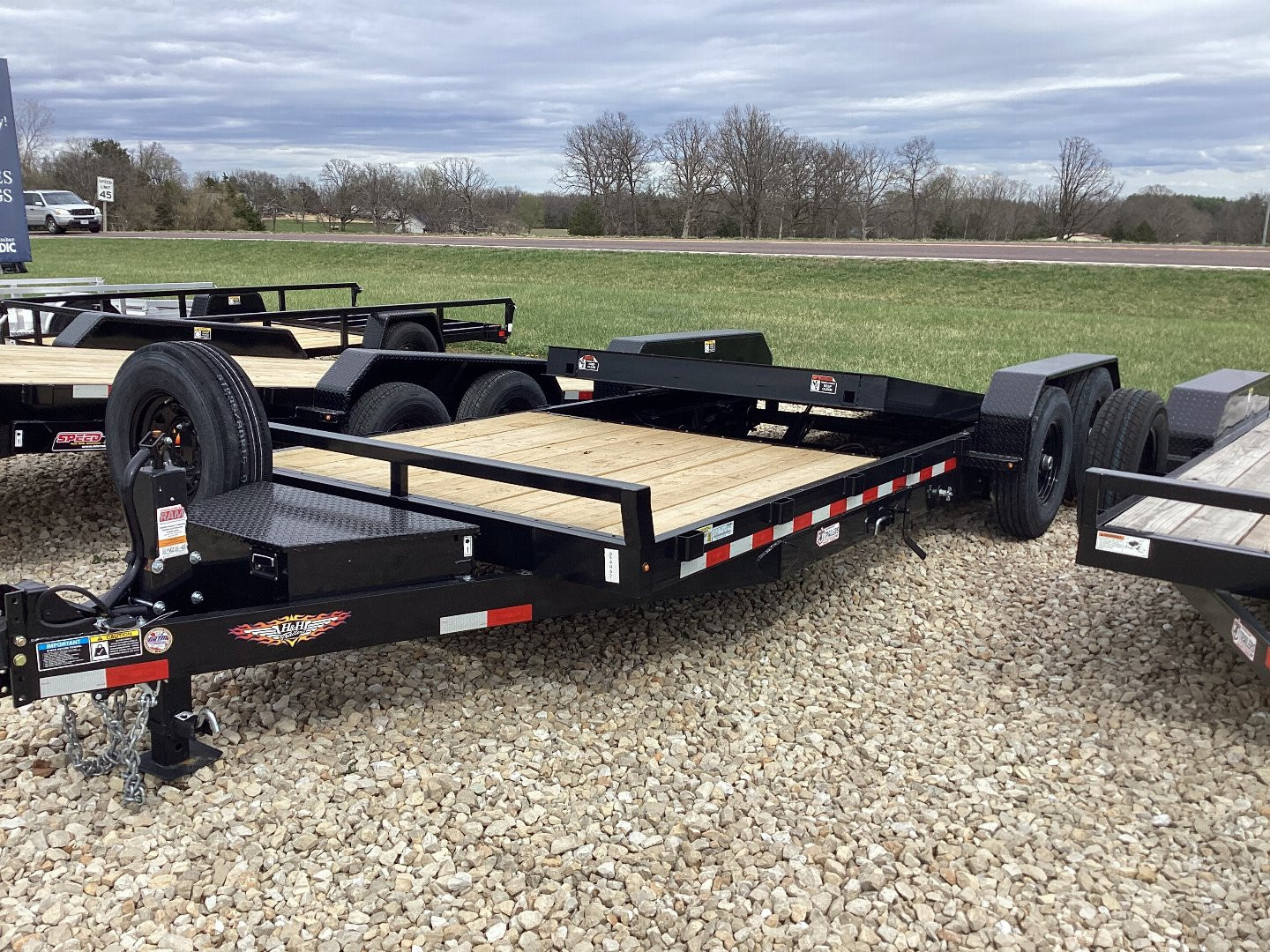 New 2025 H&H 82x16+6 Gravity Tilt Equipment Trailer, 14k