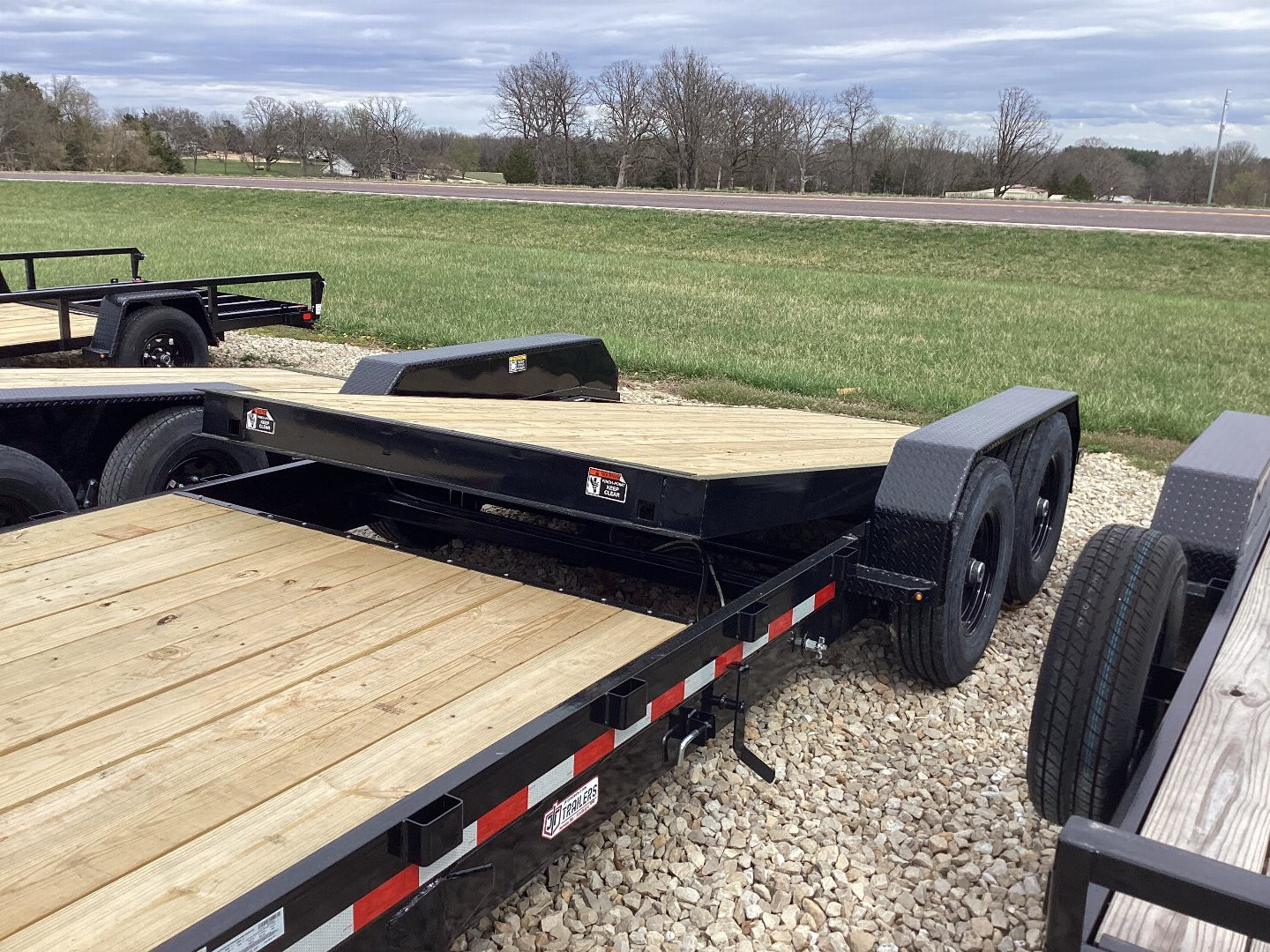 New 2025 H&H 82x16+6 Gravity Tilt Equipment Trailer, 14k