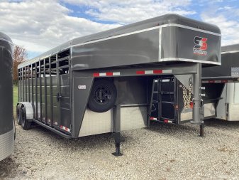 New 2025 S&S 6'8x6'6"x20' Gooseneck Livestock Trailer, 14k