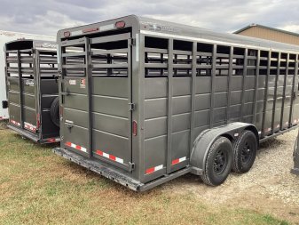 New 2025 S&S 6'8x6'6"x20' Gooseneck Livestock Trailer, 14k