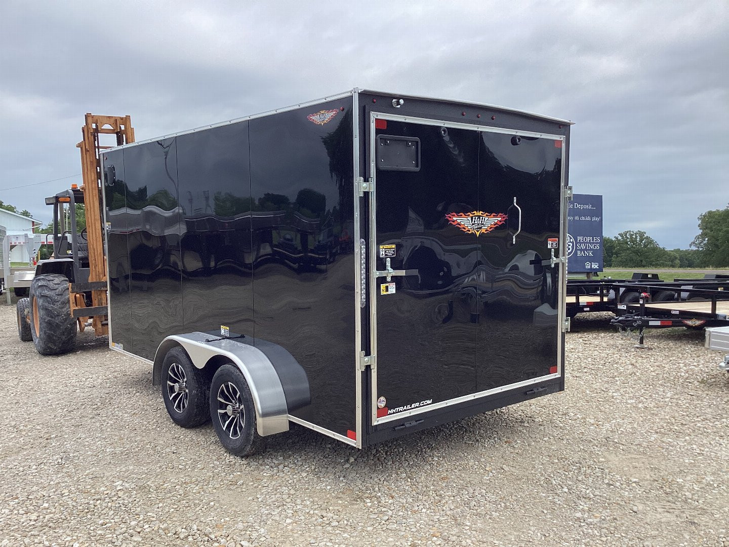New 2024 H&H 7x14 V-Nose Cargo Trailer, 7K DEMO