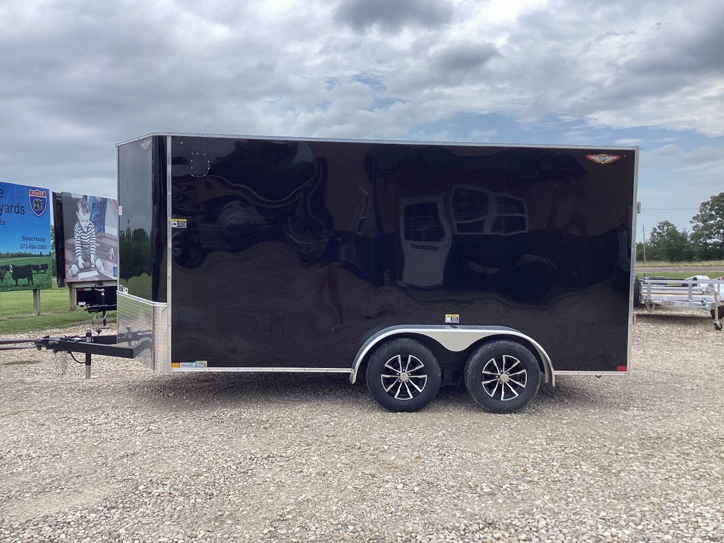 New 2024 H&H 7x14 V-Nose Cargo Trailer, 7K DEMO