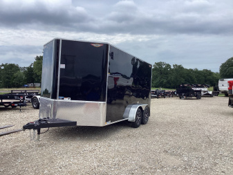 New 2024 H&H 7x14 V-Nose Cargo Trailer, 7K DEMO