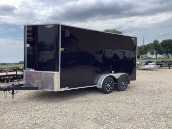 New 2024 H&H 7x14 V-Nose Cargo Trailer, 7K DEMO