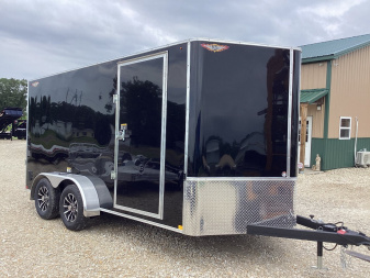 New 2024 H&H 7x14 V-Nose Cargo Trailer, 7K DEMO