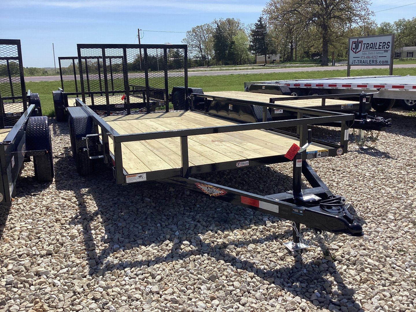 New 2024 H&H 82x14 Railside Utility Trailer, 7k Tandem