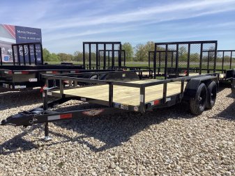 New 2024 H&H 82x14 Railside Utility Trailer, 7k Tandem