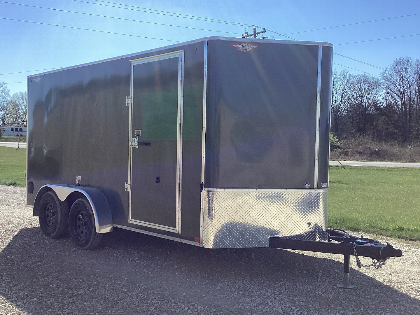 Used 2024 USED H&H TRAILERS 7X14 ENCLOSED CARGO TRAILER, 7K