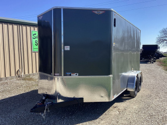 Used 2024 USED H&H TRAILERS 7X14 ENCLOSED CARGO TRAILER, 7K