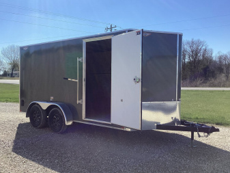 Used 2024 USED H&H TRAILERS 7X14 ENCLOSED CARGO TRAILER, 7K
