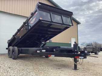 New 2024 H&H 83x16 Bumper Pull Dump Trailer, 14k
