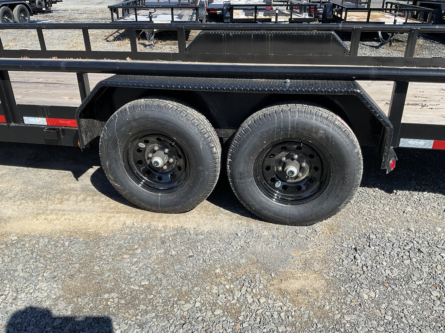 New 2024 TOP HAT 22x83 Heavy Pipe Utility Trailer with Slide In Ramps