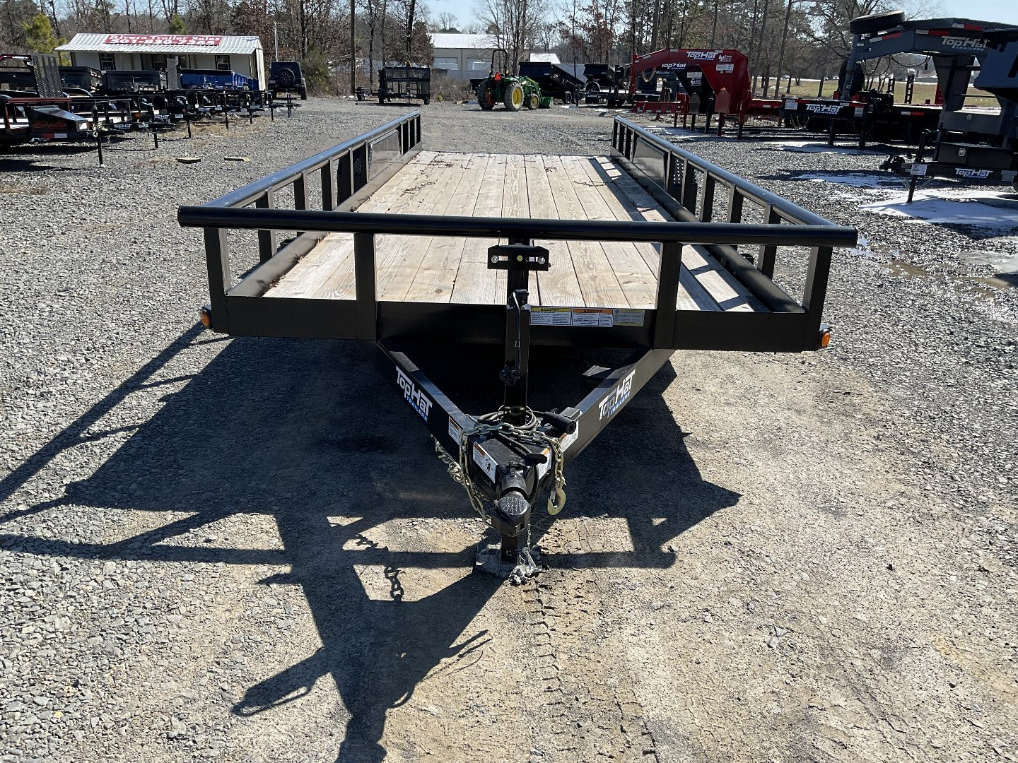 New 2024 TOP HAT 22x83 Heavy Pipe Utility Trailer with Slide In Ramps