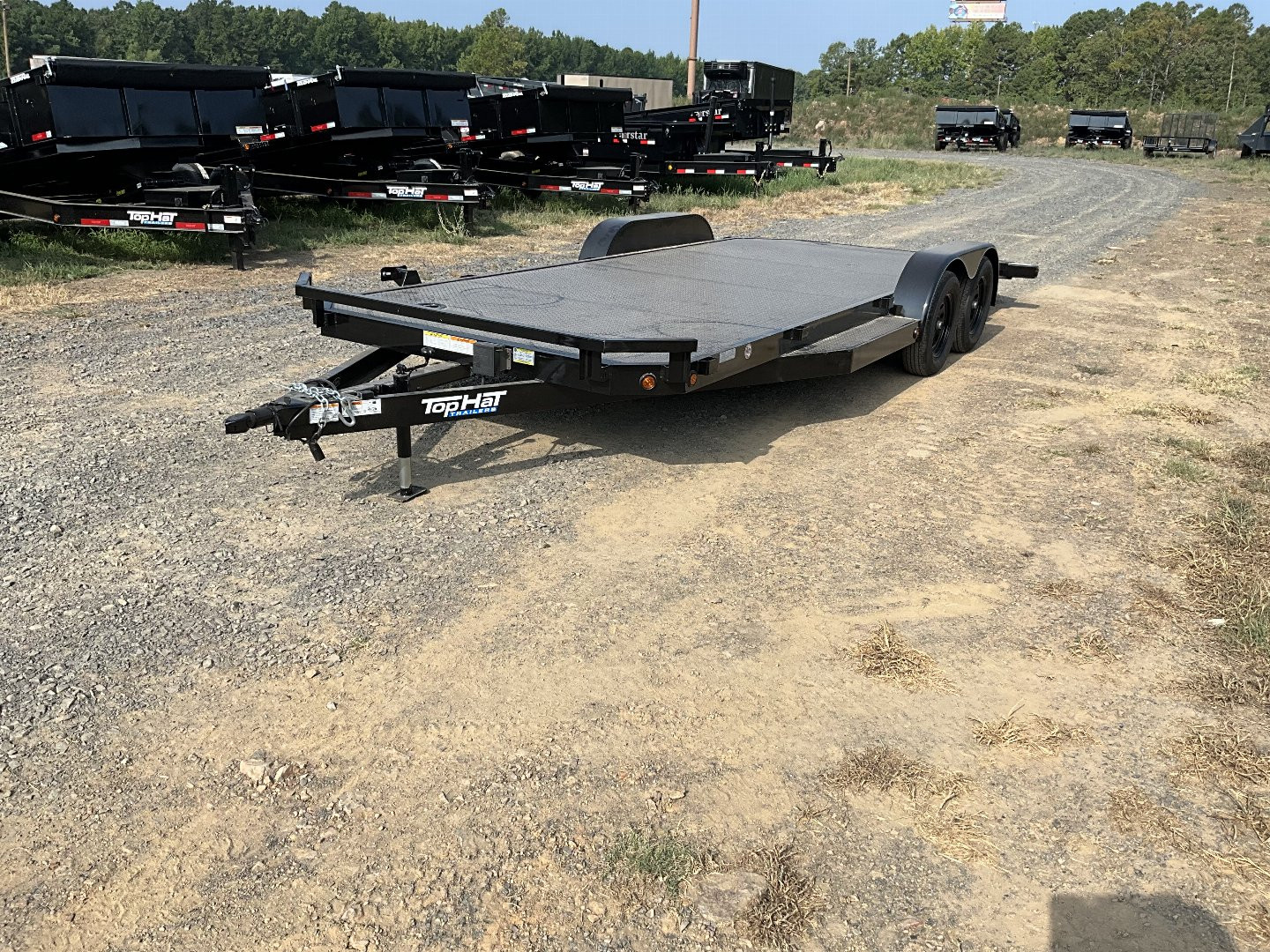 New 2024 Top Hat Trailers Car Hauler 20x83 10k Steel Deck Car Hauler