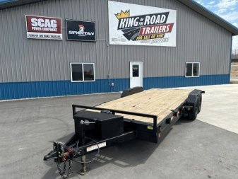 Used 2023 QUALITY STEEL AND ALUMINUM 83x20 TA Steel 2/5.2K Tilt Car / Racing Trailer