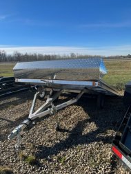 New 2024 MISSION 101X12 Tilt Snowmobile Trailer