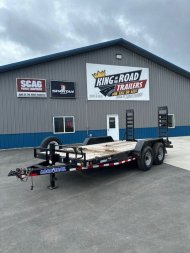 Used 2022 LOAD TRAIL 83x16 TA 2/7K Flip Up Ramps Equipment Trailer