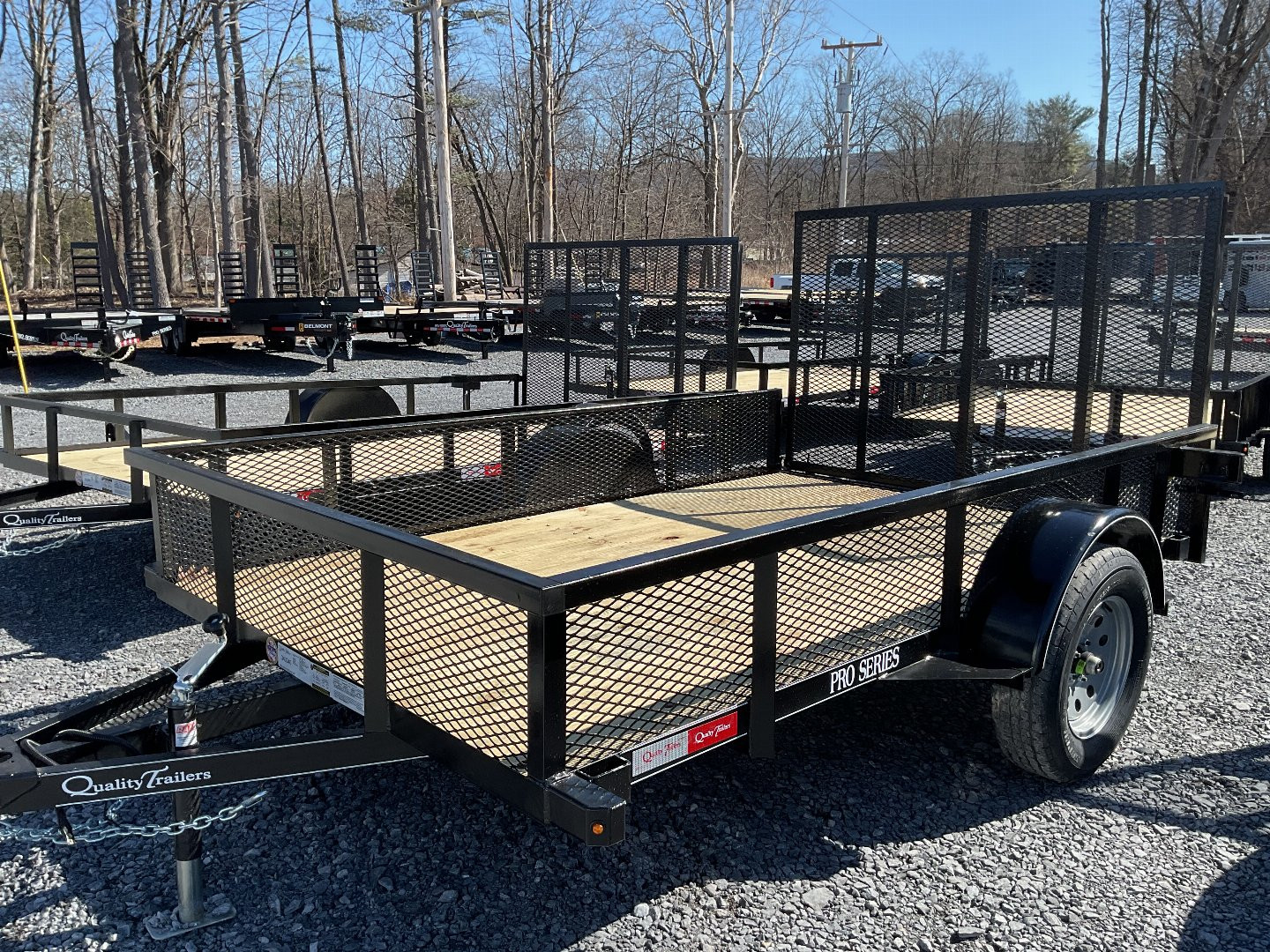 New 2025 Quality Trailers Pro-B Utility Trailer 77"x10' 2990# W/ mesh sides