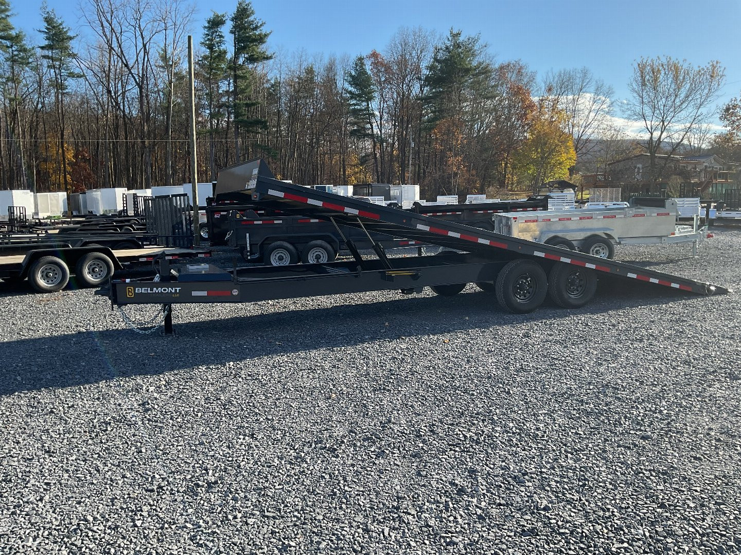 New 2025 Belmont DO924TD-14K Deckover Trailer/Tilt Trailer/Equipment trailer 96"x24' 14K (13 Degree tilt angle)