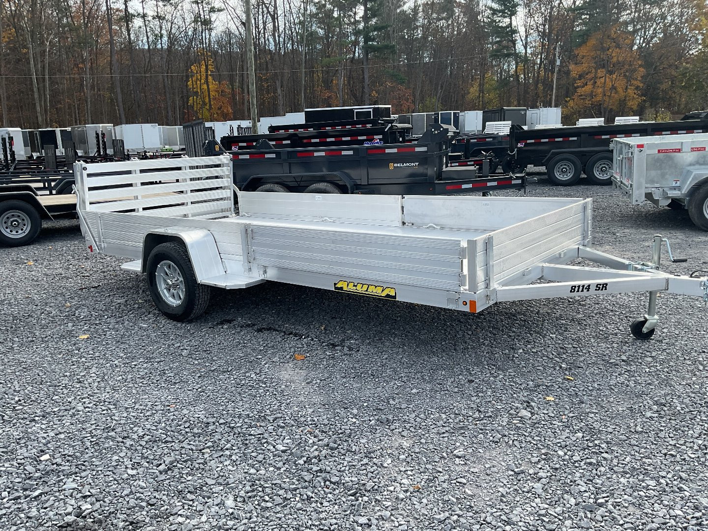New 2025 Aluma 8114SR Utility Trailer 81"x14' 2990#