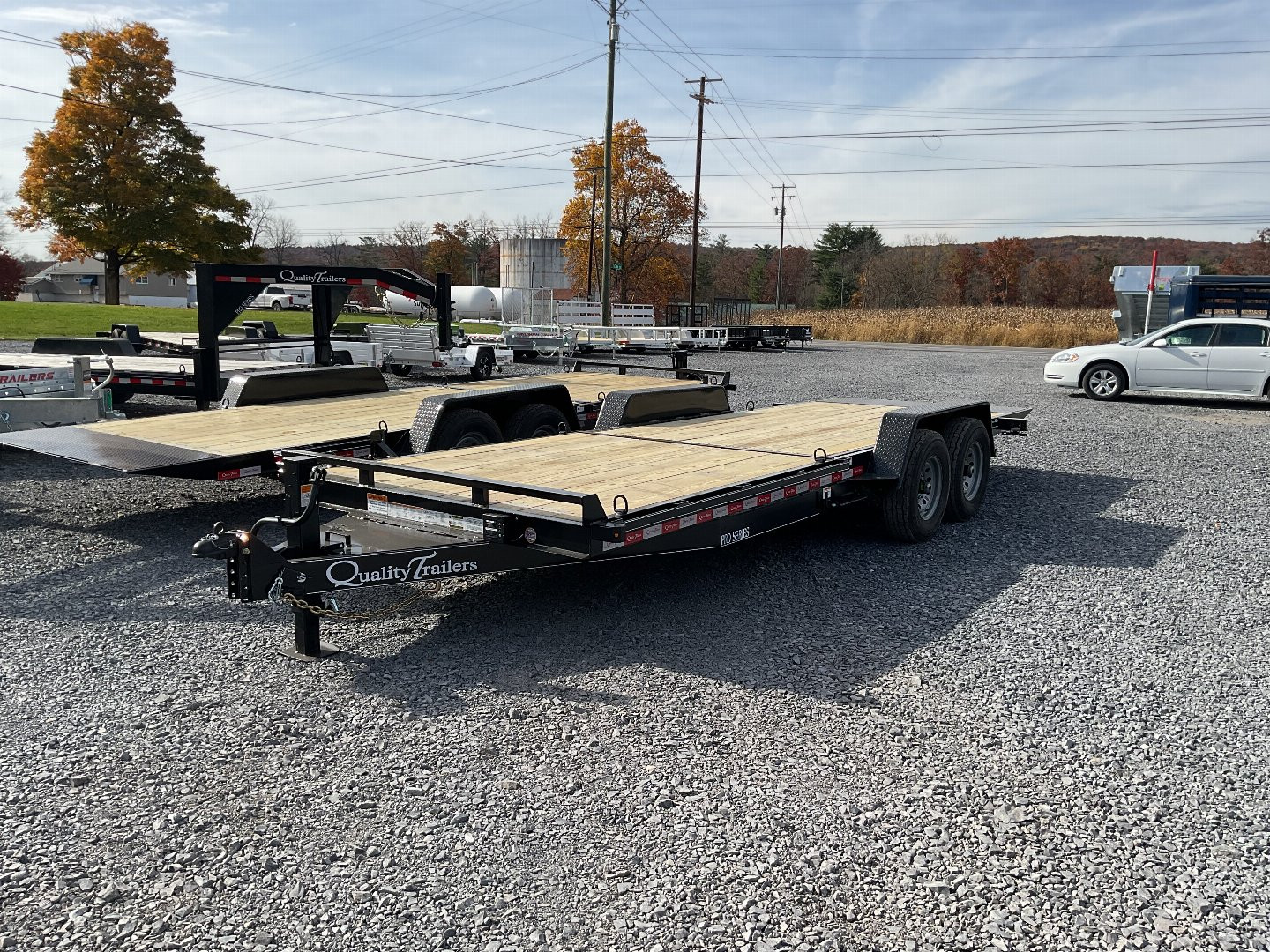 New 2025 QUALITY TRAILERS Pro-DWT Equipment Trailer 82"X22' 15K Split Tilt (8'fixed+14' tilt)