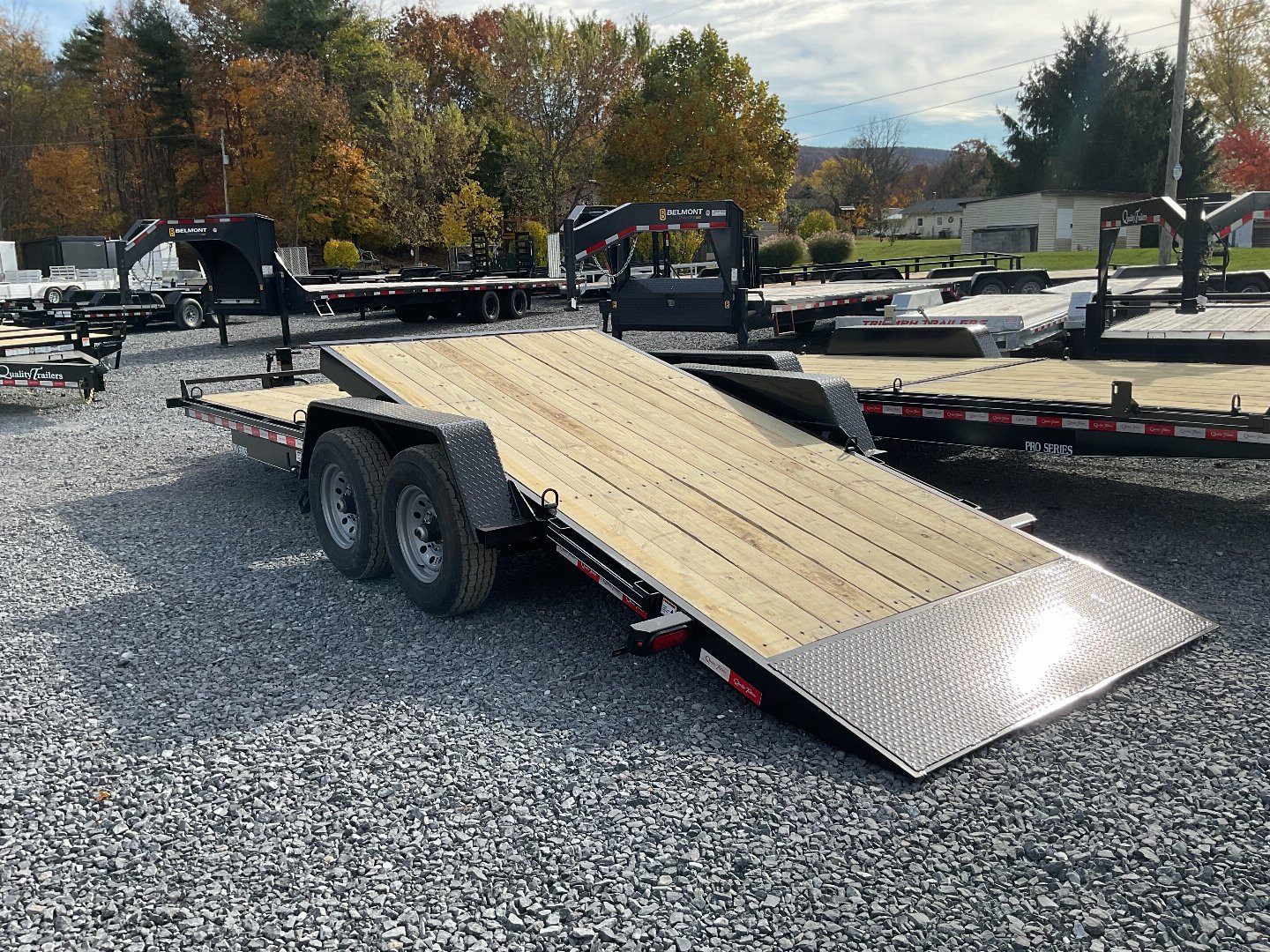 New 2025 QUALITY TRAILERS Pro-DWT Equipment Trailer 82"X22' 15K Split Tilt (8'fixed+14' tilt)