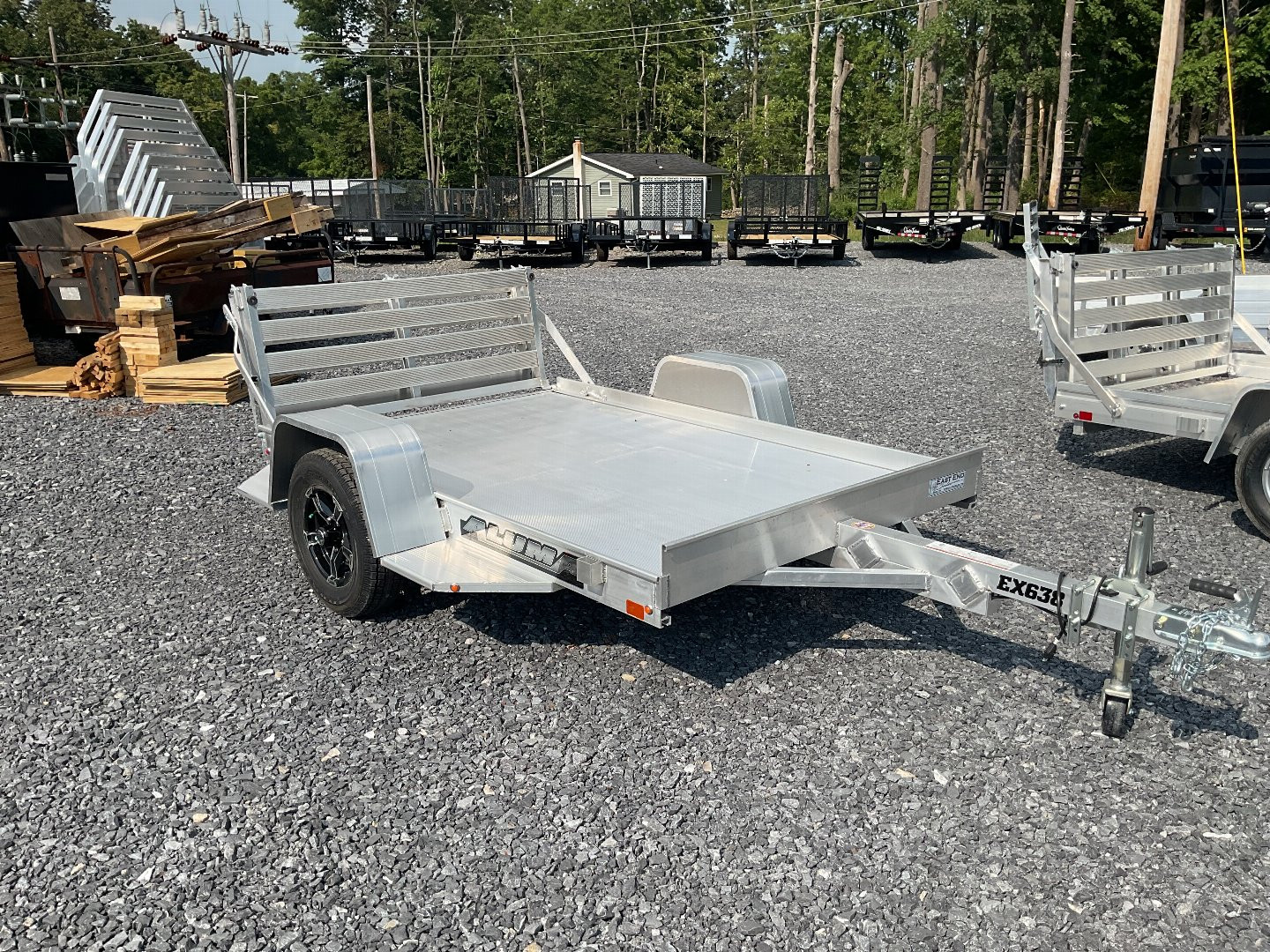 New 2025 Aluma EX638 Utility Trailer 63"X8' 2000#