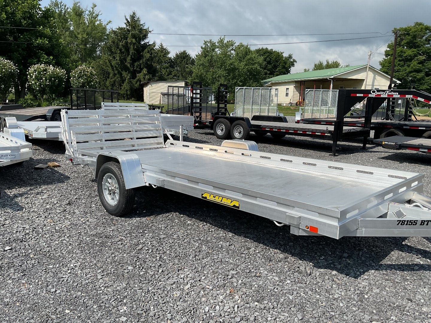 New 2025 Aluma 7815S BT Utility Trailer 78"X15' 4K W/electric brakes